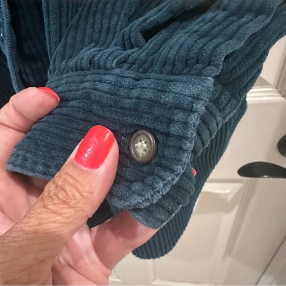 Looney Tunes Vintage Embroidered Tweety Bird Green Corduroy Shirt XL - Picture 7 of 10